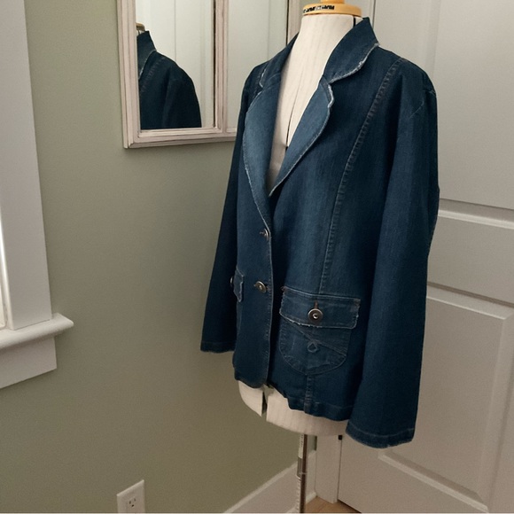 A.E. SPORT & CO. JEANS, CASUAL WEAR DEMIM JACKET, SIZE: 14 - Picture 2 of 12